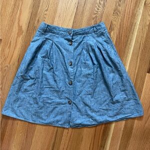 Lands' End Chambray Skirt